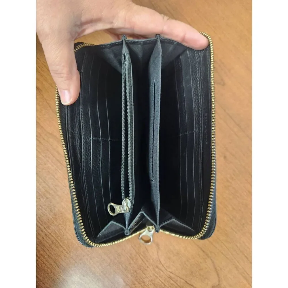 See By Chloe long black Zip around wallet
